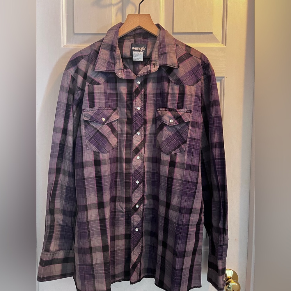 Wrangler western pearl snap shirt